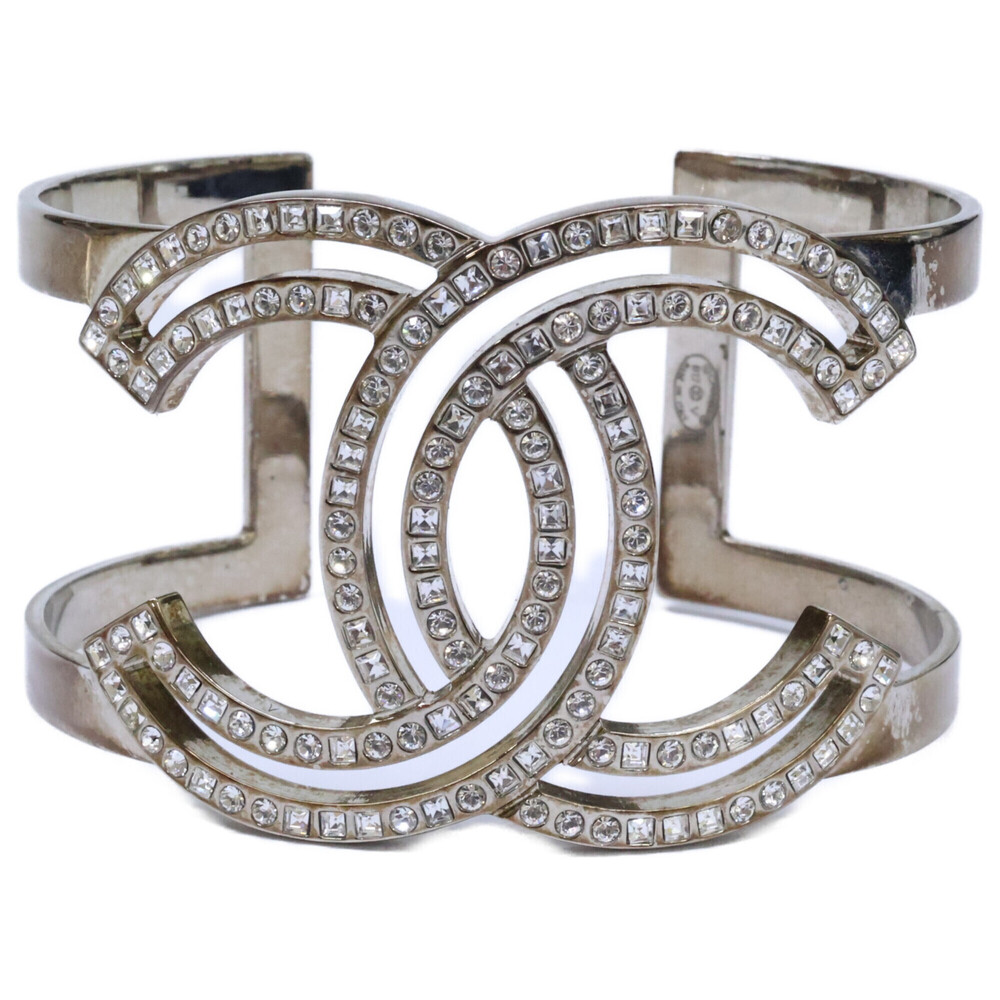 CHANEL Silver Logo Bracelet